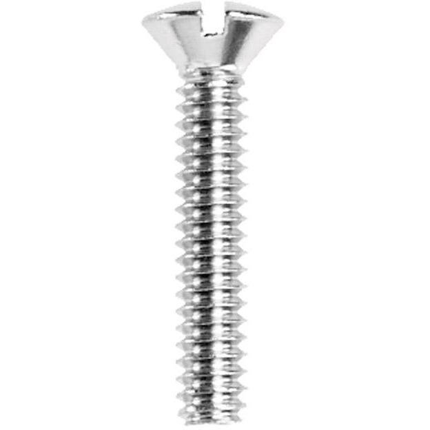 Danco  No. 10-24 in.  x 1 in. L Slotted  Oval Head Brass  Faucet Handle Screw  1 pk