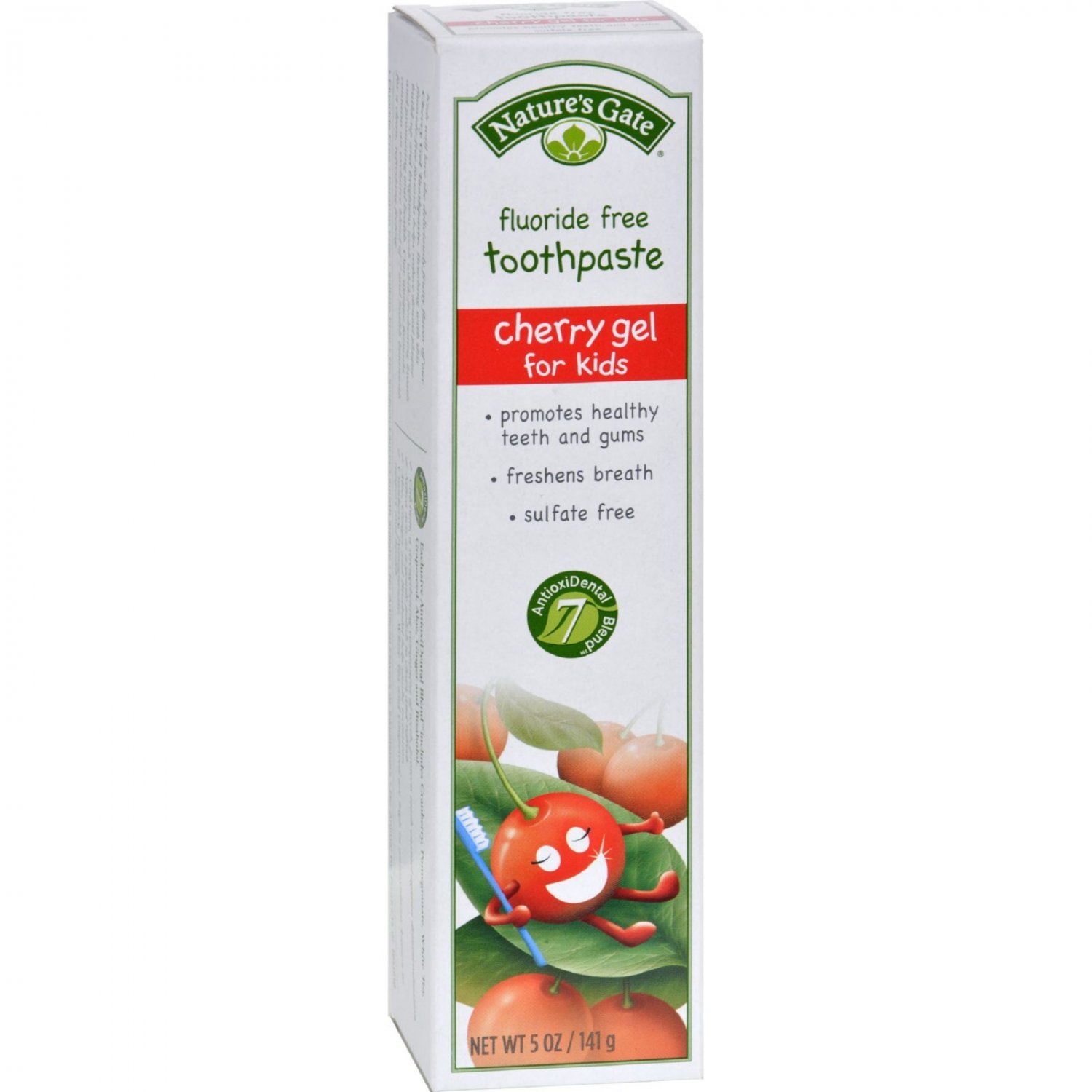 Nature's Gate Natural Toothpaste Gel For Kids Cherry - 5 oz - Case of 6