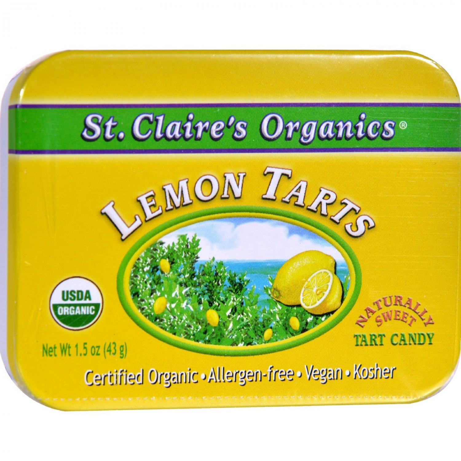 St Claire's Organic Lemon Tarts Display Case - Case of 6 - 1.5 oz