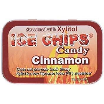 Ice Chips Candy Cinnamon Candy - Xylitol - Case of 6 - 1.76 oz.