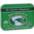 St Claire's Organic Spearmints Display Case - Case of 6 - 1.5 oz