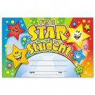 Recognition Awards, I'm a Star Student, 8 1/2w by 5 1/2h, 30/Pack