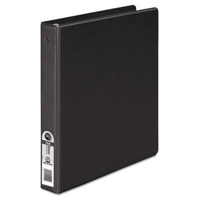 Basic Vinyl Round Ring Binder, 1"" Capacity, Black