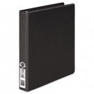 Basic Vinyl Round Ring Binder, 1"" Capacity, Black