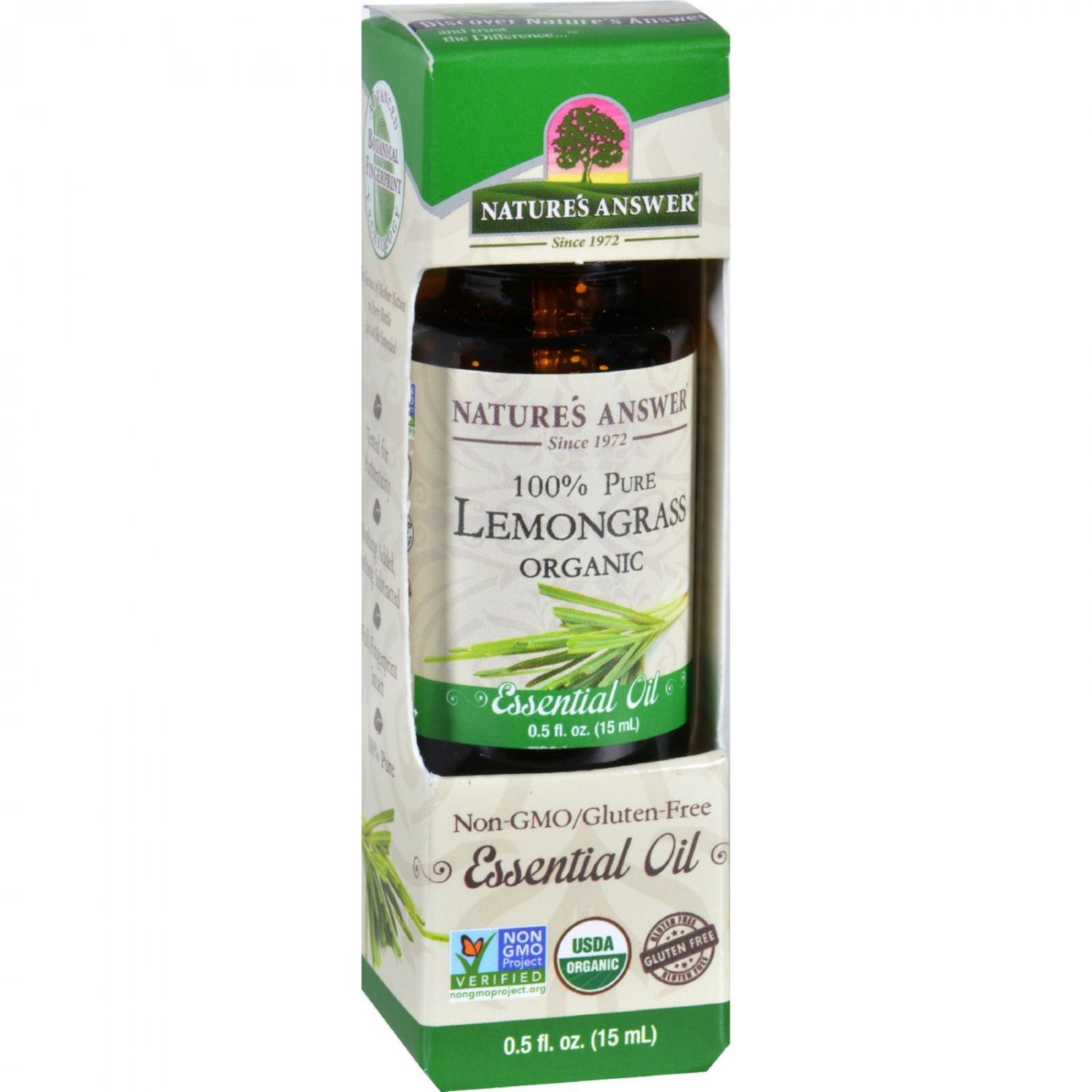Natures Answer Essential Oil - Organic - Lemongrass - .5 oz