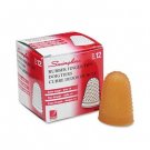 Rubber Finger Tips, Size 14, X-Large, Amber, 1/Dozen