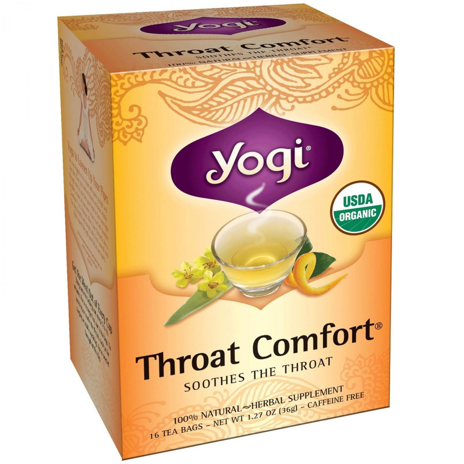 Yogi Tea Organic - Throat Comfort - Caffeine Free - 16 Tea Bags