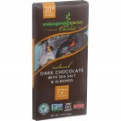 Endangered Natural Dark Chocolate Bar  72 Percent Cocoa 3 Oz Bars