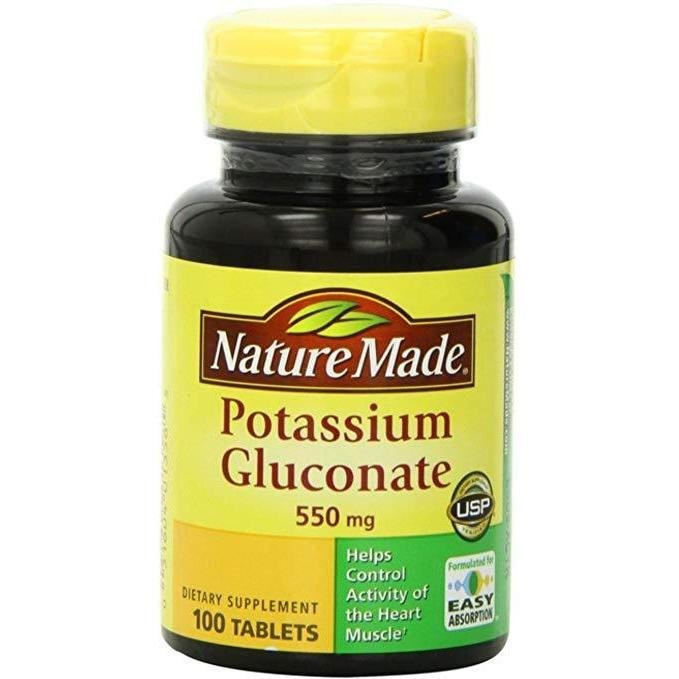 Nature Made Potassium Gluconate 550 mg Tablets 100 Tablets