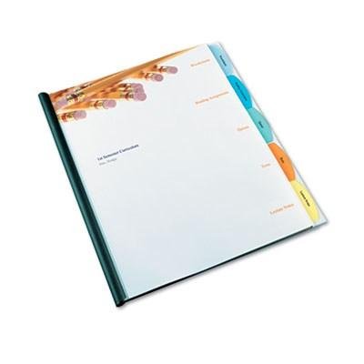 Polypropylene View-Tab Report Cover, Binding Bar, Letter, Holds 40 Pages, Clear