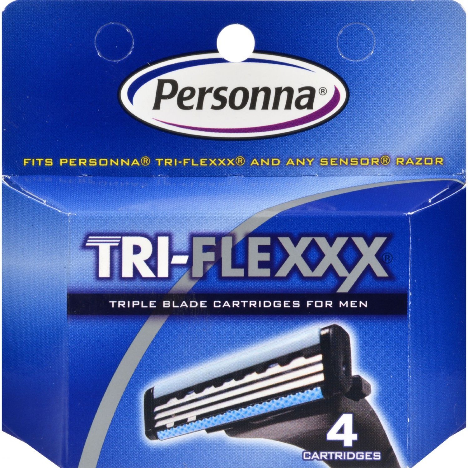 Personna Tri-Flexxx Razor System for Men Cartridge Refill - 4 Cartridges