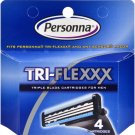 Personna Tri-Flexxx Razor System for Men Cartridge Refill - 4 Cartridges