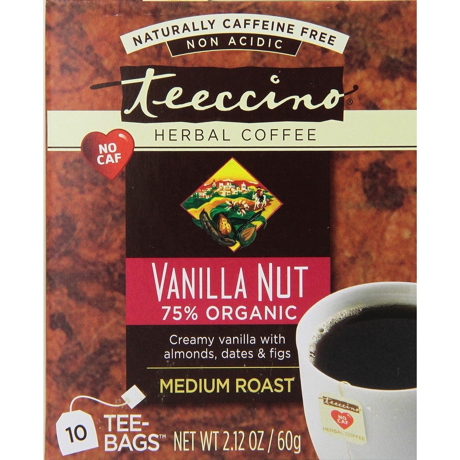 Teeccino Organic Tee Bags - Vanilla - 10 Bags