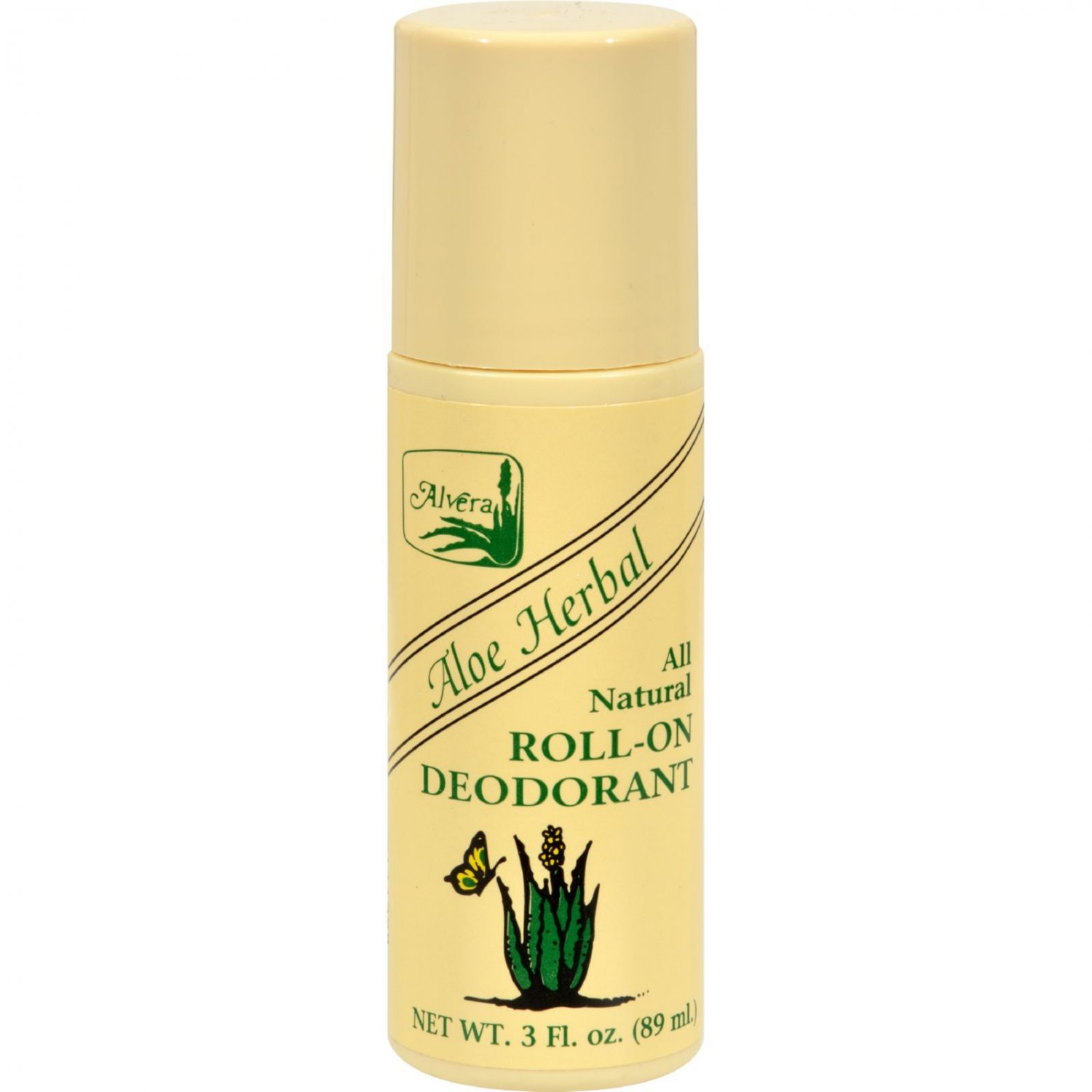 Alvera All Natural Roll-On Deodorant Aloe Herbal - 3 fl oz