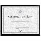 Value U-Channel Document Frame w/Certificates, 8-1/2 x 11, Black