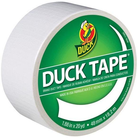Colored Duct Tape, 1.88"" x 20yds, 3"" Core, White