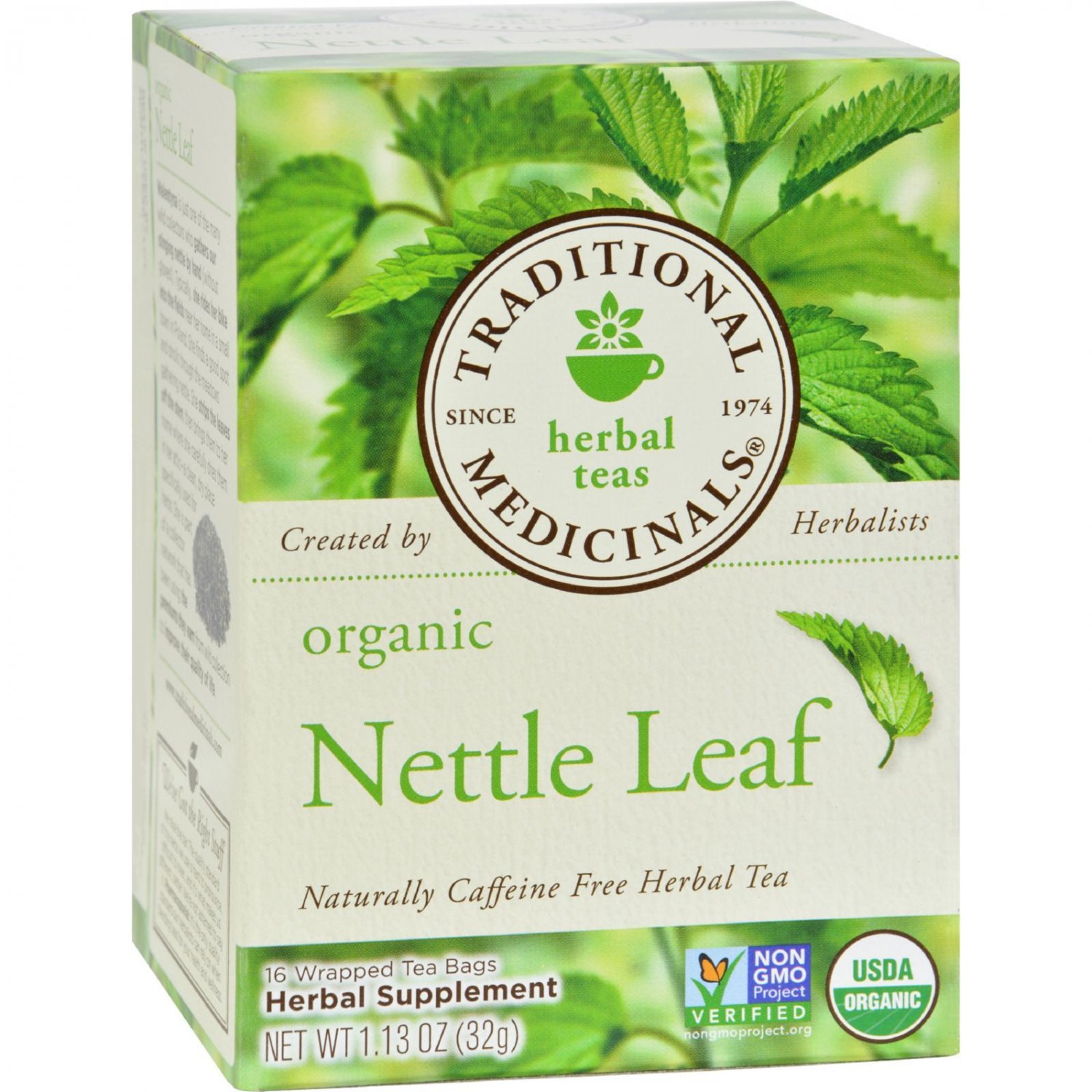 Traditional Medicinals Organic Nettle Leaf Herbal Tea - 16 Tea Bags - Case of 6