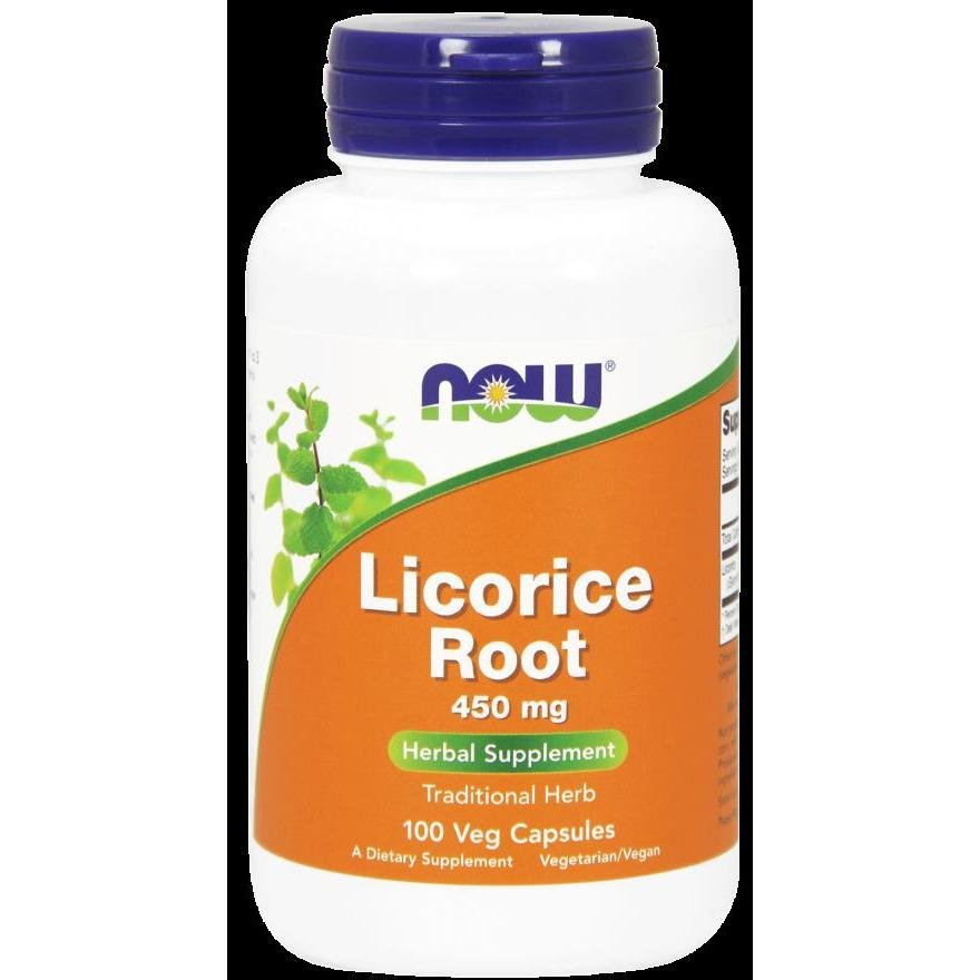 NOW Foods Licorice Root 450 mg 100 Capsules