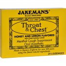 Jakemans Throat and Chest Lozenges - Honey and Lemon - 24 Pack