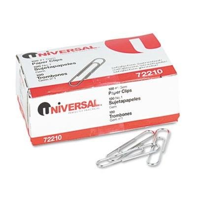 Paper Clips, Smooth Finish, No. 1, Silver, 1000/Pack