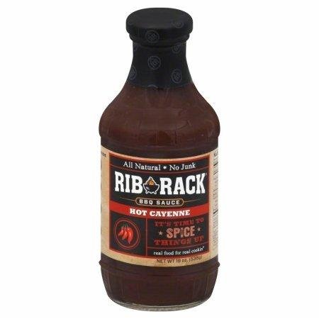 Rib Rack Sauce Bbq Hot Cayenne 19 Oz Pack of 6