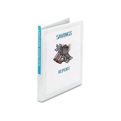 Economy View Binder with Round Rings, 1/2"" Capacity, White