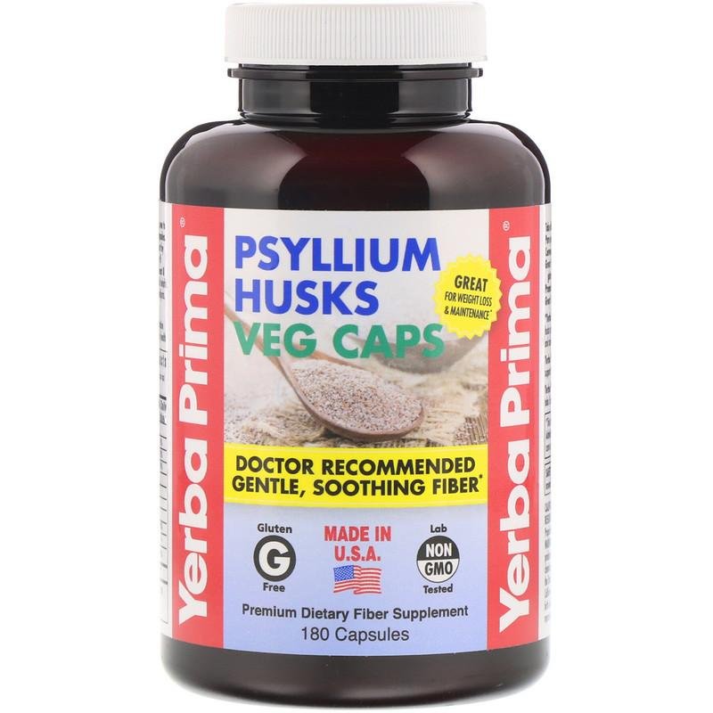 Yerba Prima Organic Psyllium VEG 180 Count