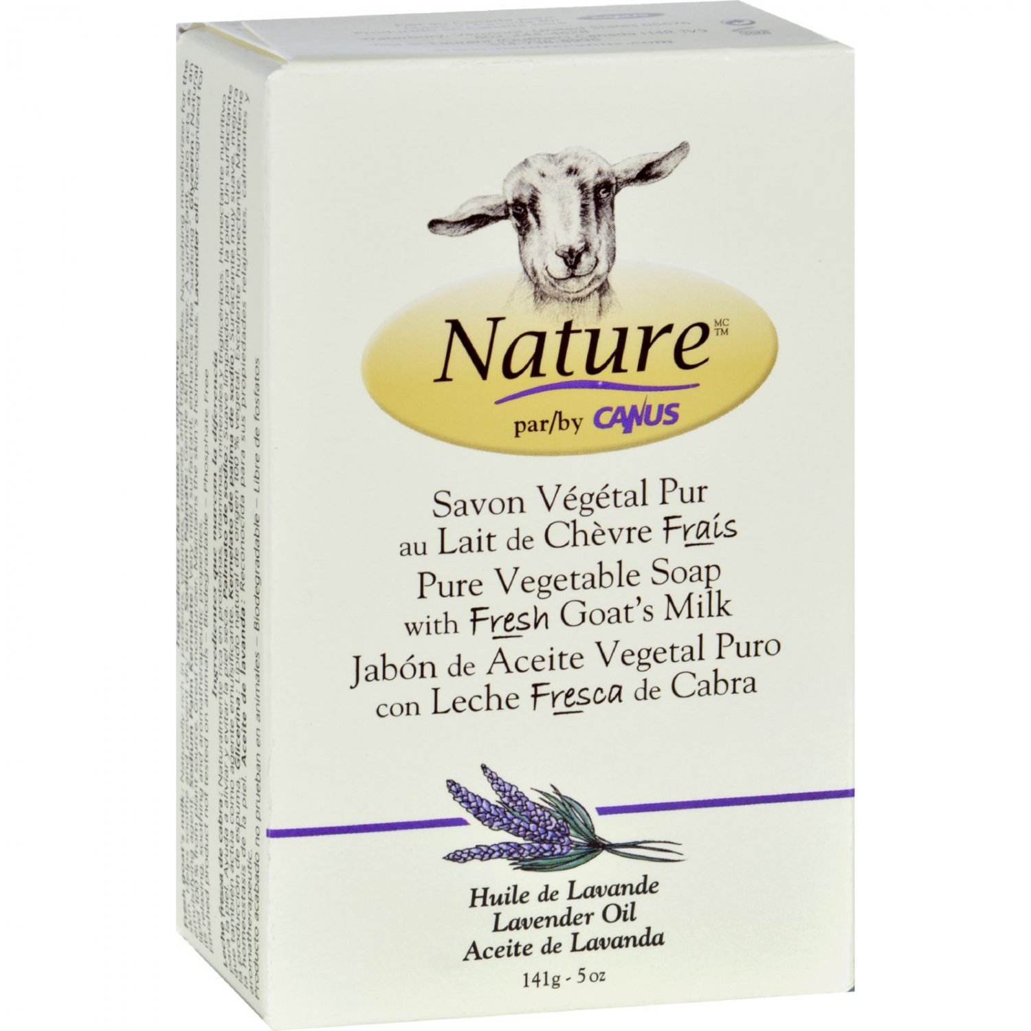 Nature By Canus, Goats Milk Soap,Lavender 5 Oz Ea 1