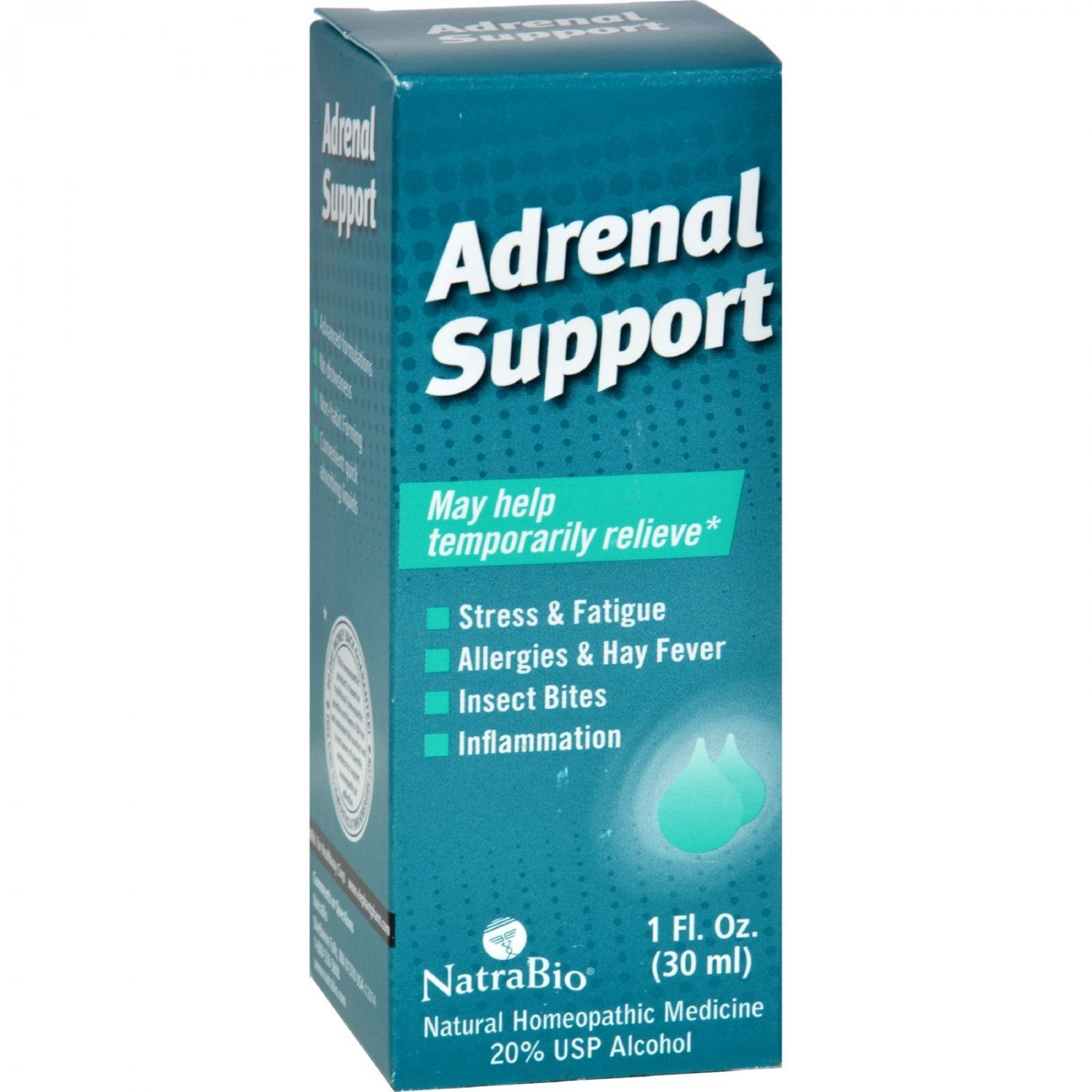 NatraBio Adrenal Support - 1 fl oz