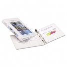 Mini Durable View Binder w/Gap Free Round Rings, 5-1/2 x 8-1/2, 1/2"" Cap., White