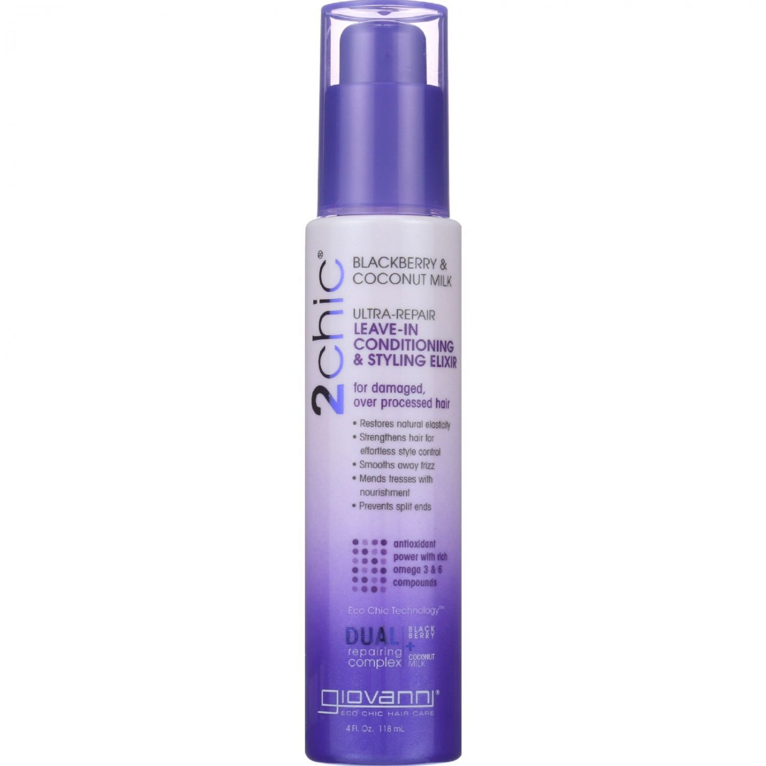 Giovanni Hair Care Products Conditioner - 2Chic - Repairing - Leave-In Conditioning and Styling Elix