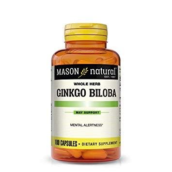 Mason Vitamins Ginkgo Biloba 500 mg 180 Gelatin Capsules per Bottle Pack of 2