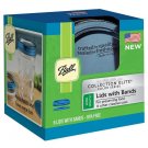 Ball  Collection Elite  Wide Mouth  Canning Lids with Rubber Rings  6 pk