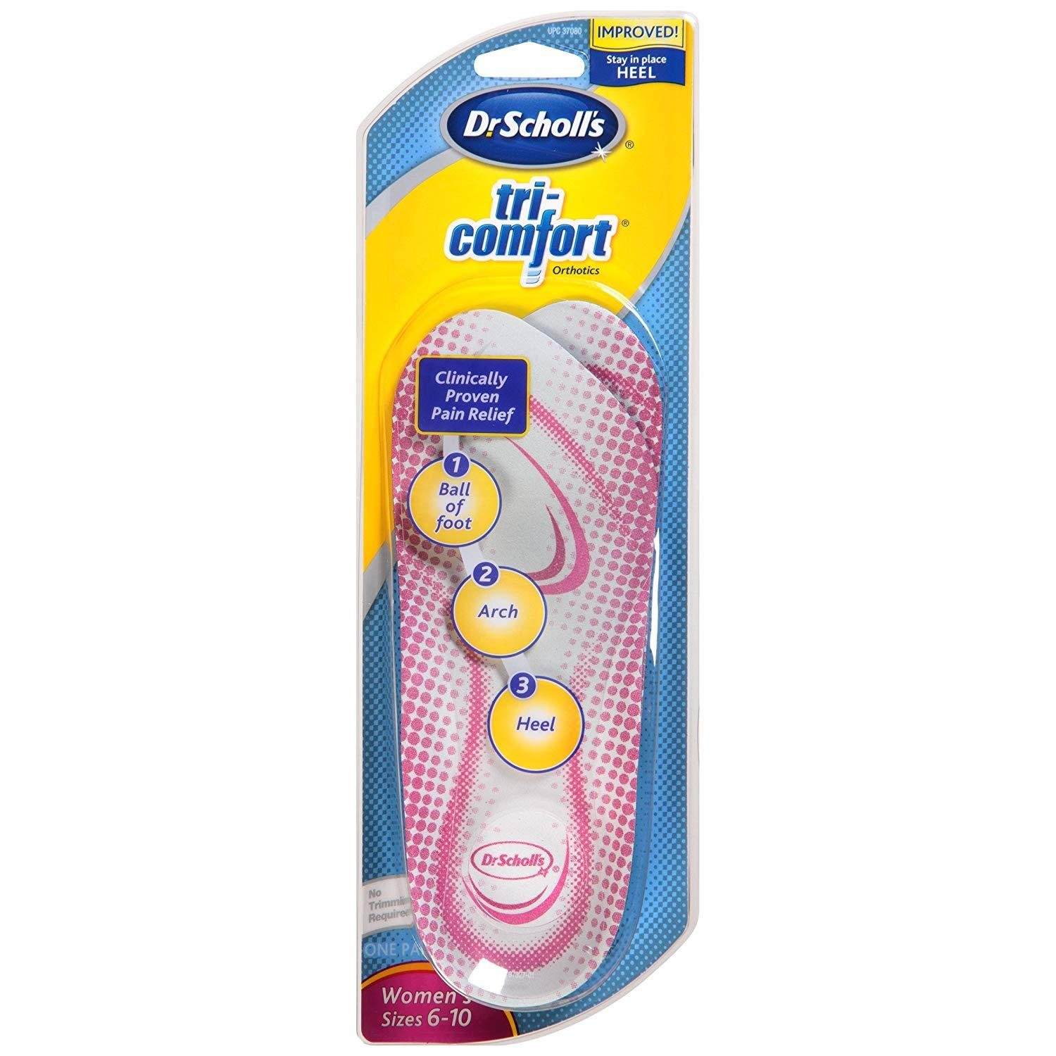 Dr Scholls Insoles, Tri?Comfort, Women's Size 6?10