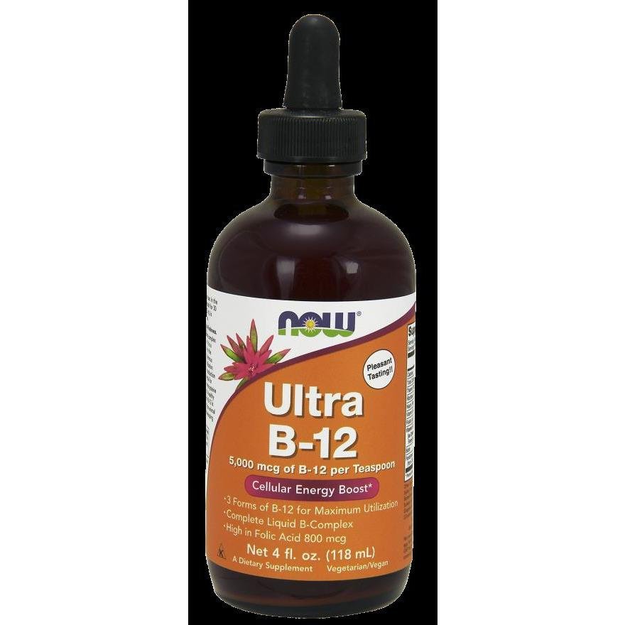 NOW Foods Ultra B-12 Liquid - 4 oz. Pack of 2