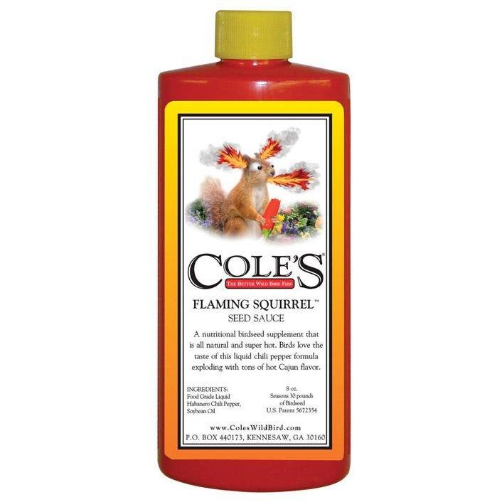 Cole's  Flaming Squirrel   Species  Wild Bird Food Additive  Soybean Oil  8 oz.