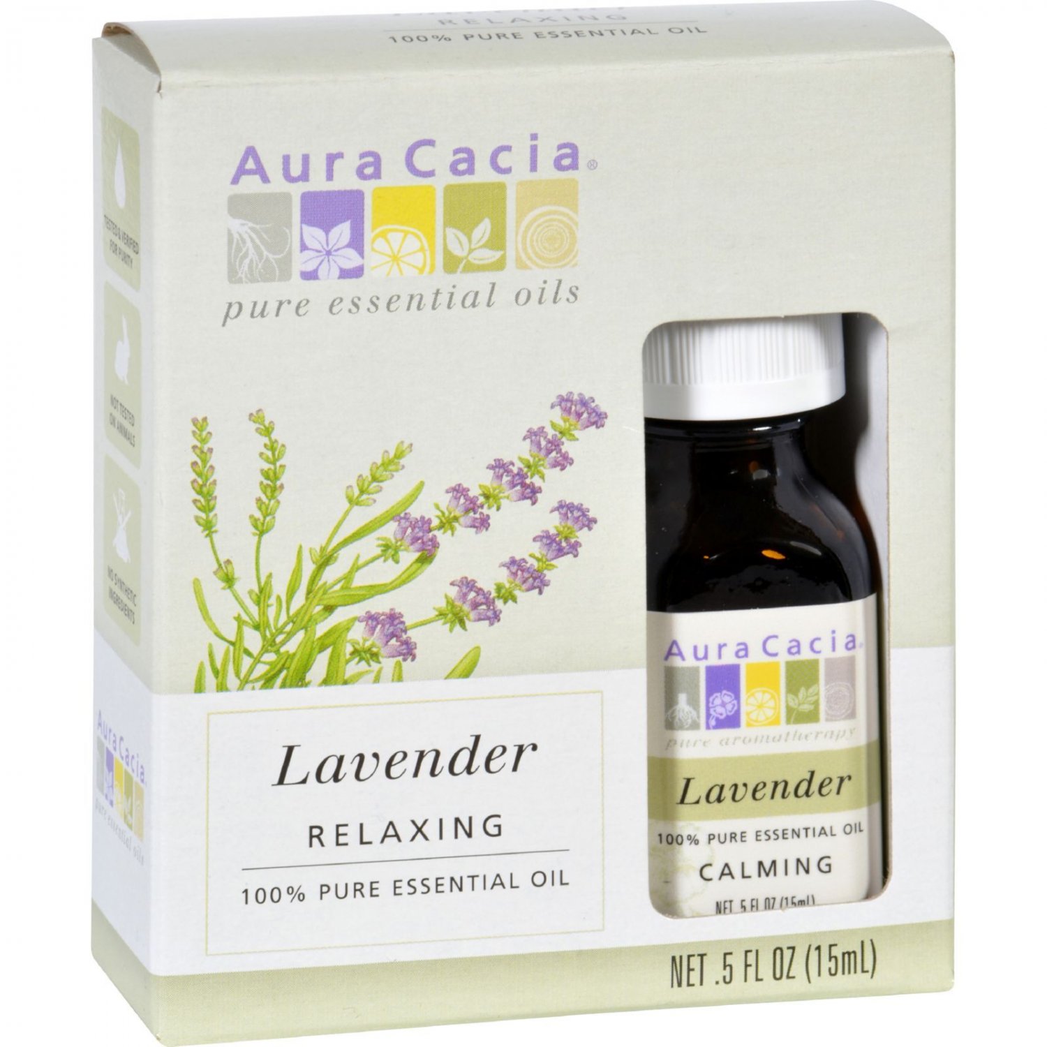 Aura Cacia Essential Oil Lavender - 0.5 fl oz - Case of 3