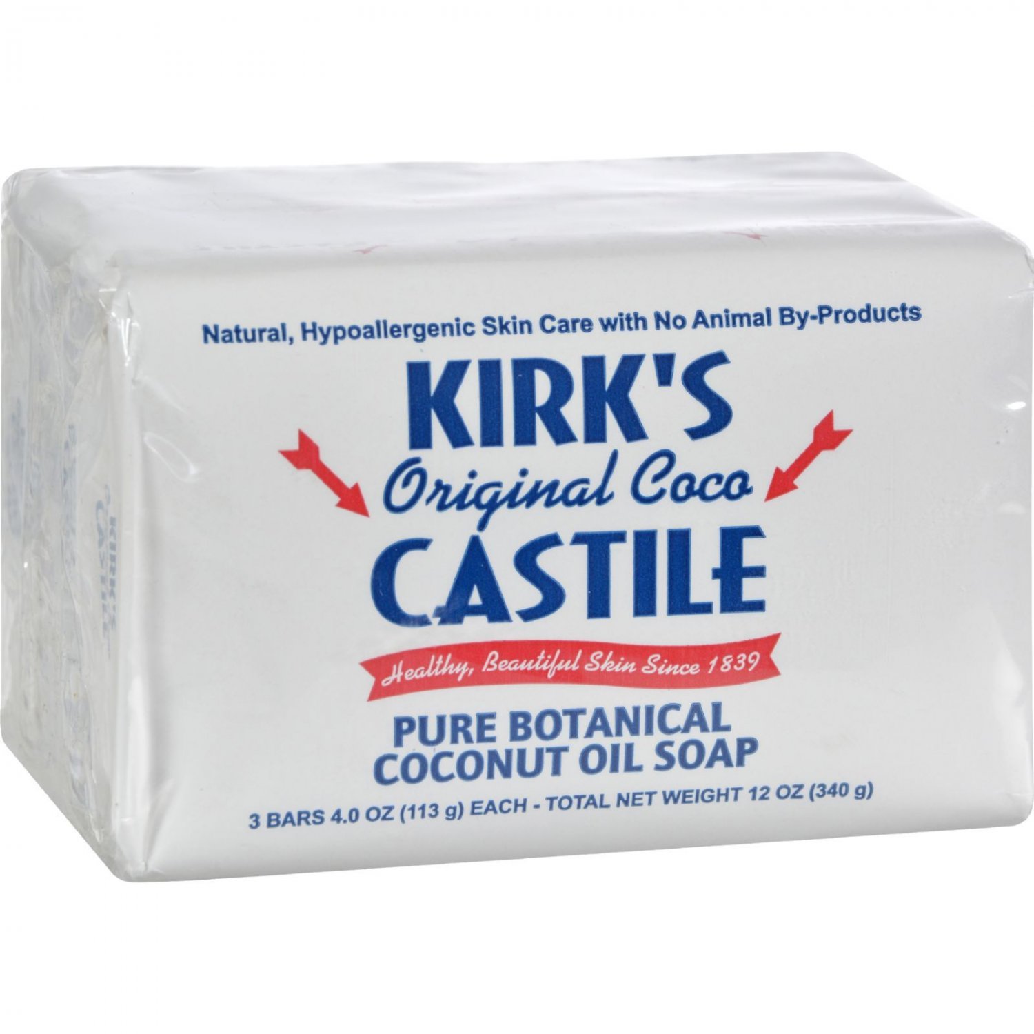 Kirk's Natural Castile Soap Original - 4 oz Each / Pack of 3