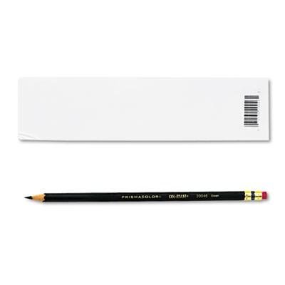 Col-Erase Pencil w/Eraser, Green Lead, Green Barrel, Dozen