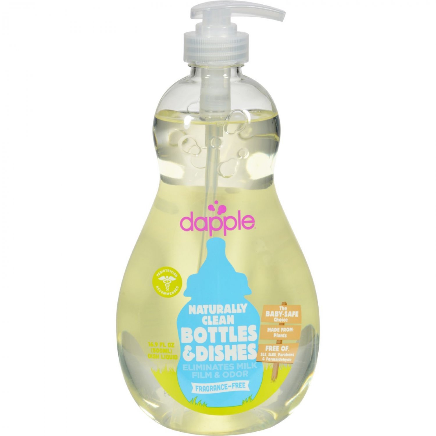 Dapple Baby Bottle and Dishwashing Liquid Fragrance Free - 16.9 fl oz