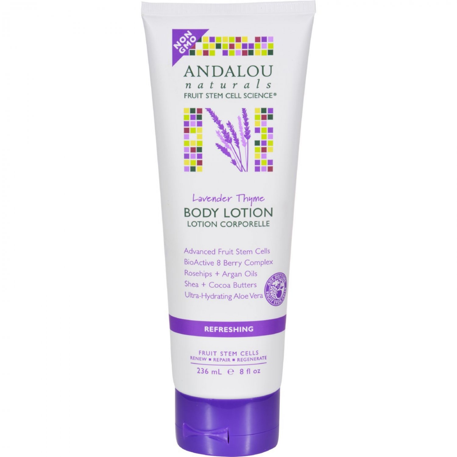 Andalou Naturals Body Lotion - Lavender Thyme Refreshing - 8 fl oz