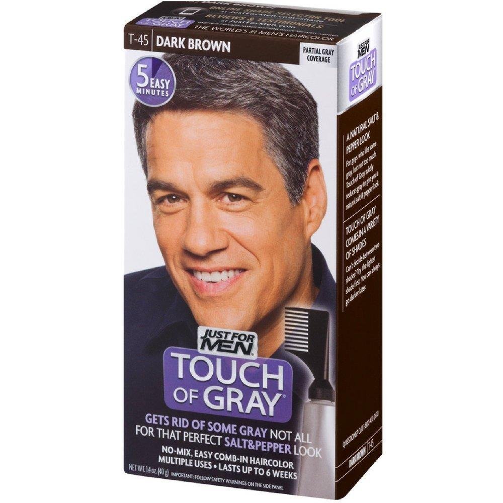 Just For Men Touch Of Gray Comb-In Men's Hair Color, Dark Brown