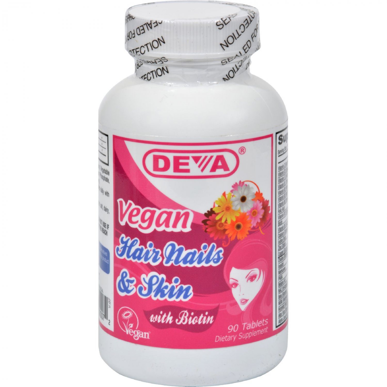 Deva Vegan Hair Nails And Skin With Biotin 90 Vegan Tablets