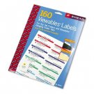 Viewables Color Labeling System, Label Pack Refill, 3 1/2 Inch, White, 160/Pack