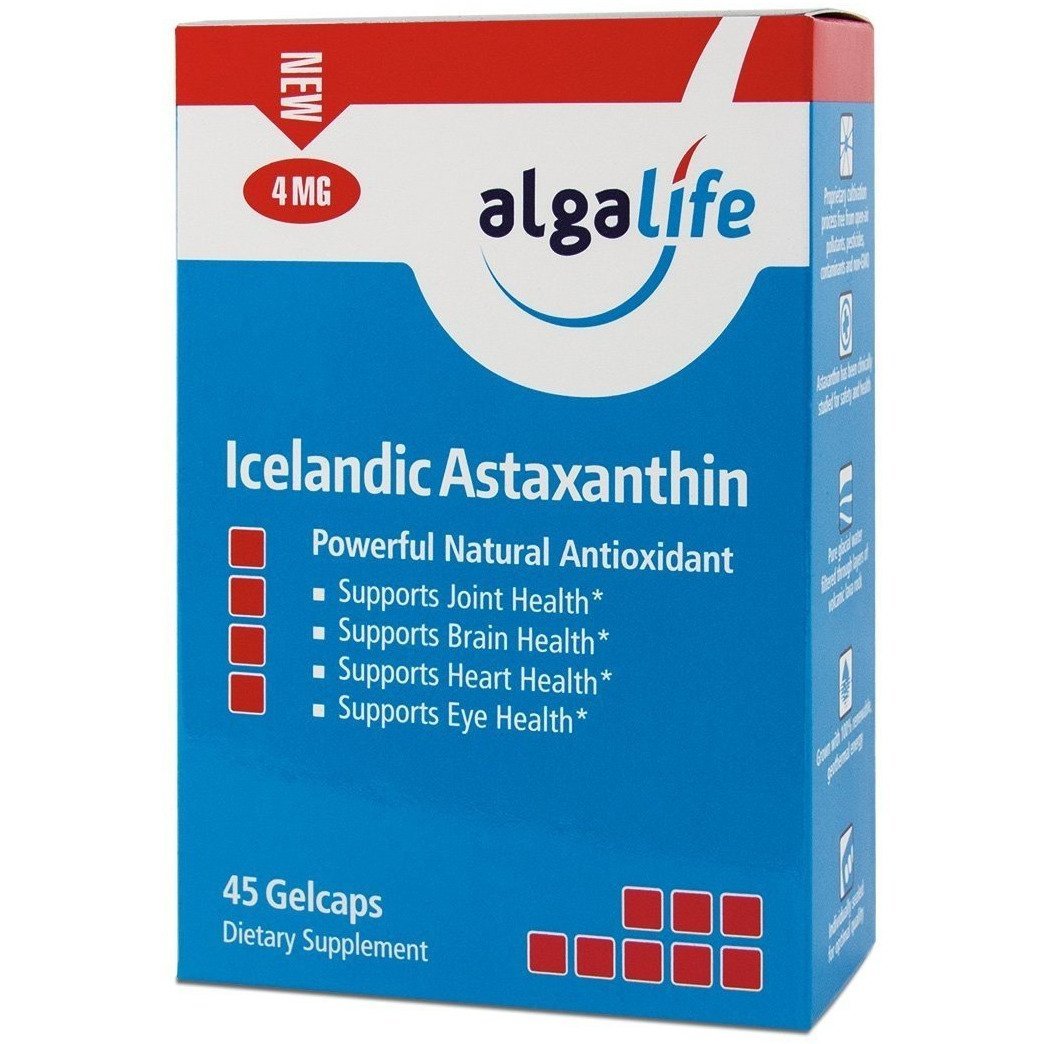 Algalife Icelandic Astaxanthin 4 Mg Natural antioxidant 45 Gelcaps