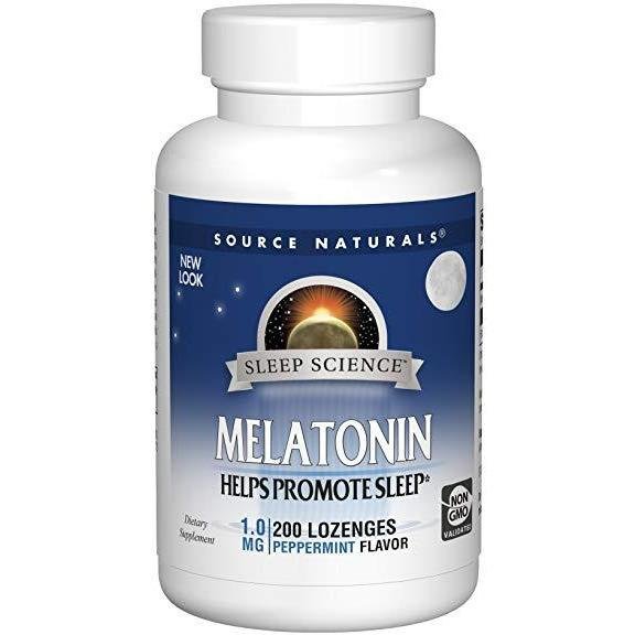 Source Naturals Melatonin 1 mg 200 Peppermint Lozenge