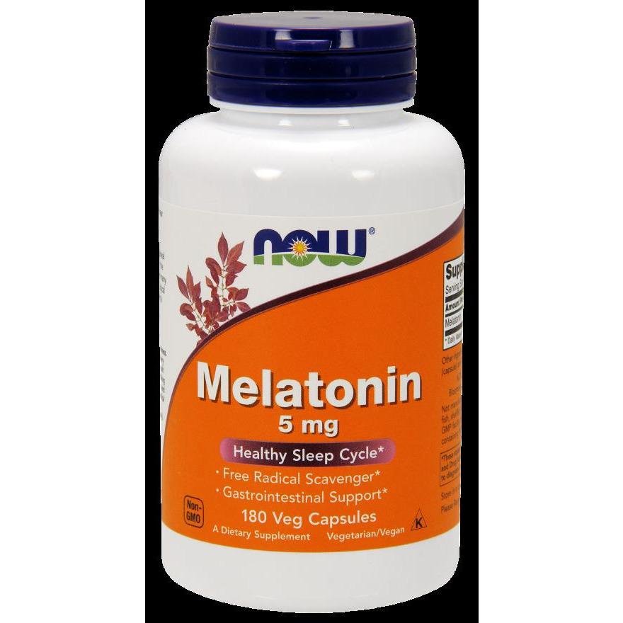 NOW Foods Melatonin 5 mg - 180 Veg Capsules