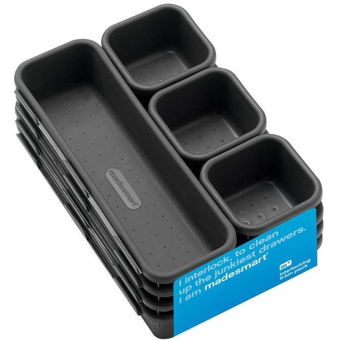 DV INTERNATIONAL INC INTERLOCKING BINS GR 8PC