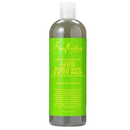 Shea Moisture African  Mint & Ginger Detox Bubble Bath & Body Wash 16 fl OZ.