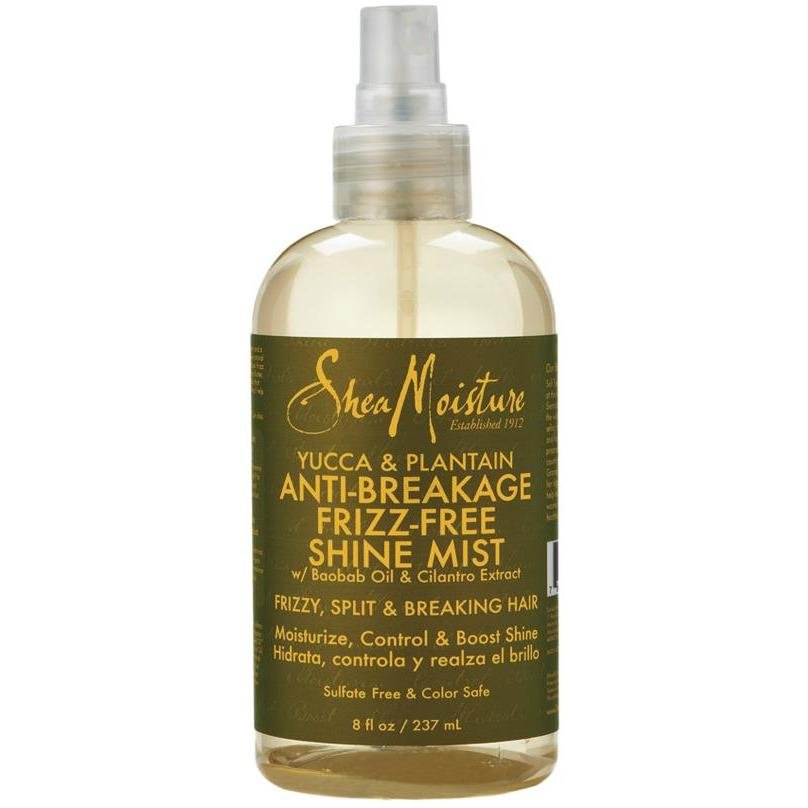 Shea Moisture Yucca & Plantain Anti-Breakage Frizz-Free Shine Mist 8 Fl Oz